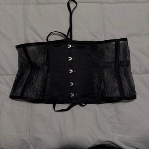 36” UNDERBUST WAIST TRAINER IN BLACK LACE